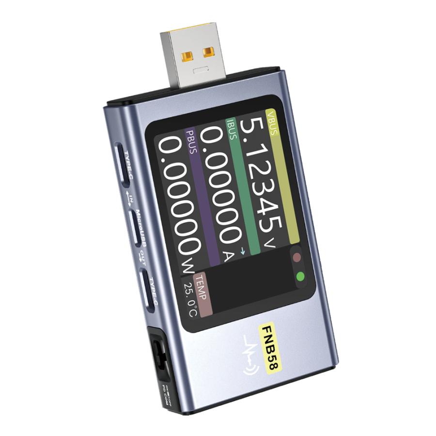 FNIRSI フェニルス FNB-58 USBテスター 電圧計 電流計 TYPE-C 急速充電