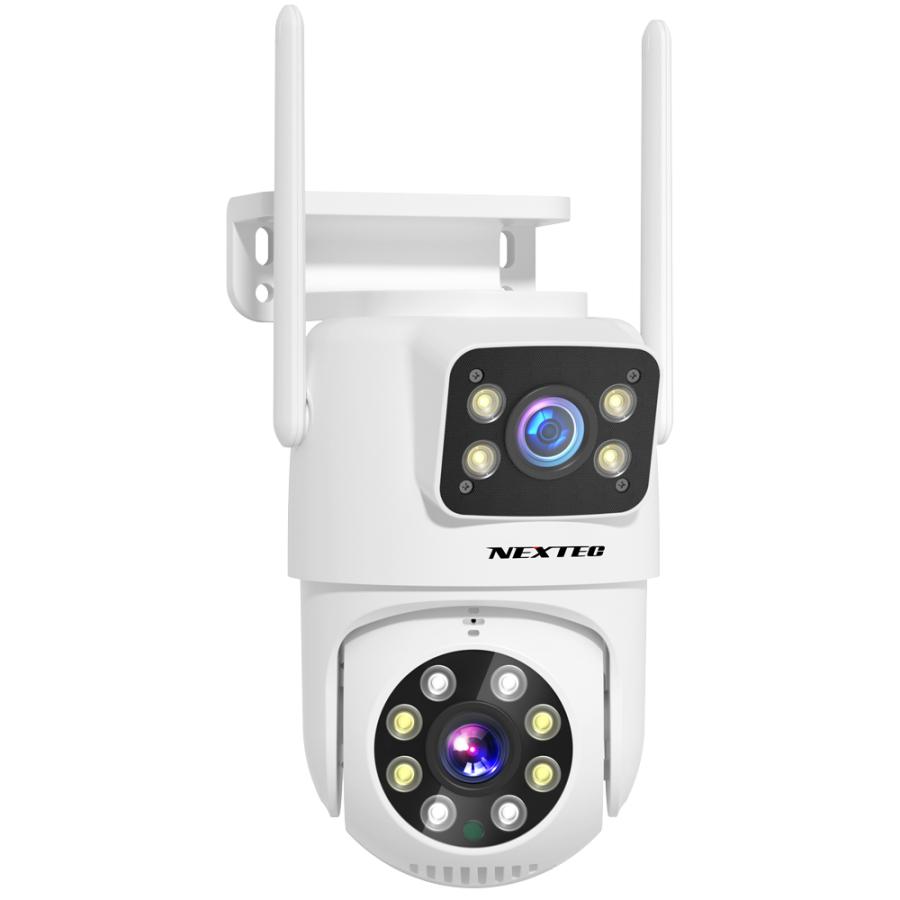 F.R.C. NEXTEC ネットワーク防犯カメラ：NX-A32R (W) 上下2カメラとも300万画素・PTZ機能搭載監視カメラ・ダブルアイIPカメラ | 