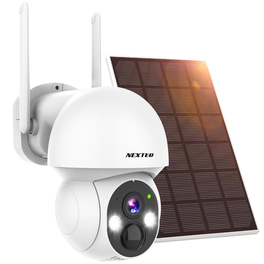 F.R.C. NEXTEC ネットワーク防犯カメラ：NX-S44R (W) 400万画素・ ソーラーパネル搭載・PTZ機能搭載監視カメラ・IPカメラ | 