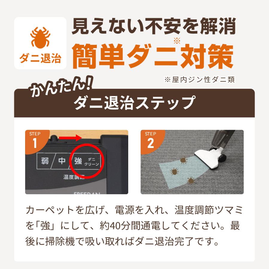 FREEDAN ホットカーペット 1畳 125×125 本体 正方形 電気カーペット