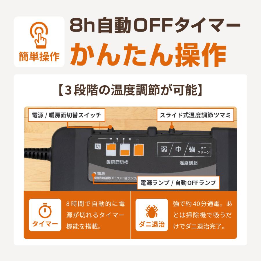 FREEDAN ホットカーペット 2畳 168×168 本体 電気カーペット 正方形