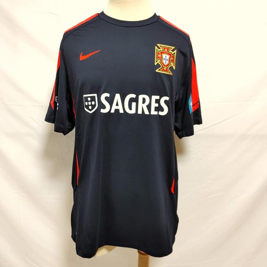 新品タグなし サッカー ポルトガル代表 2012 トレーニングウェア 半袖Tシャツ 紺 L ナイキ NIKE