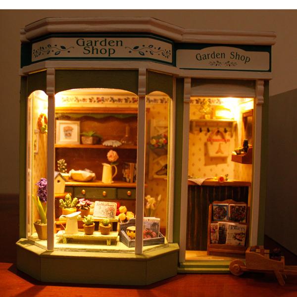 ドールハウス 手作りキットセットミニチュア 欧州旅行日記 花屋 PT 