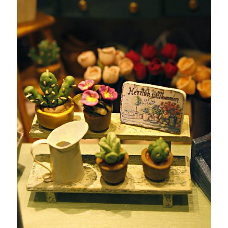ドールハウス 手作りキットセットミニチュア 欧州旅行日記 花屋 PT 