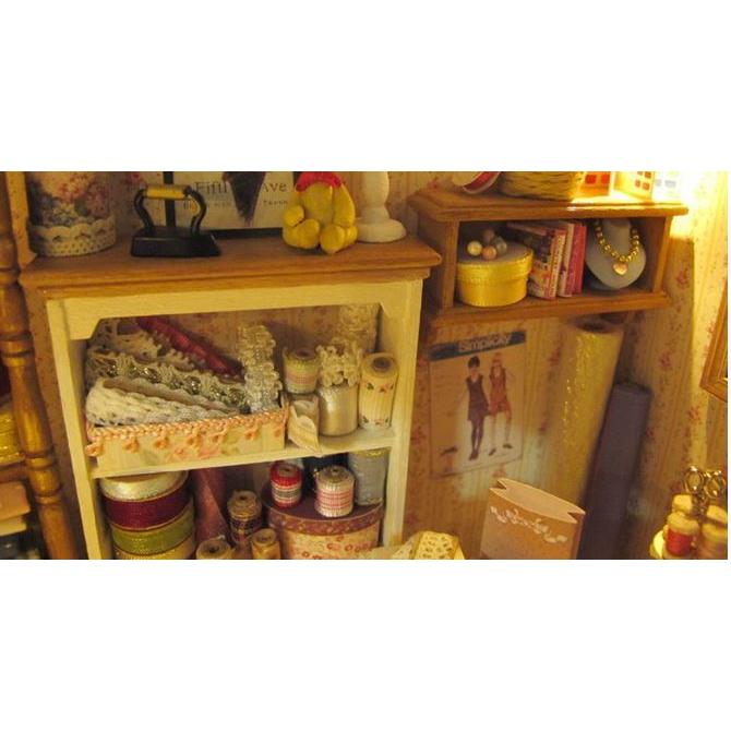 ドールハウス 手作りキットセットミニチュア 欧州旅行日記 洋裁店 PT