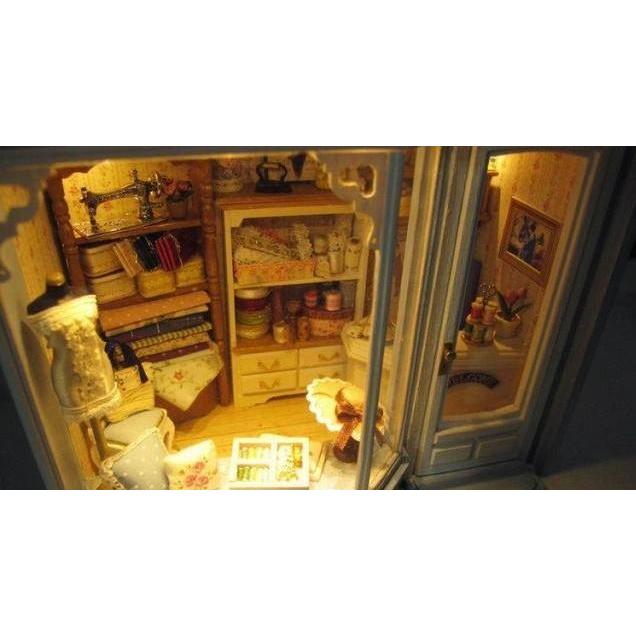 ドールハウス 手作りキットセットミニチュア 欧州旅行日記 洋裁店 PT
