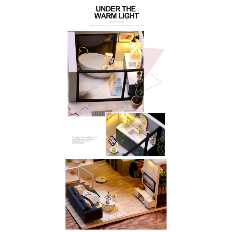 ドールハウス 手作り キット セット ミニチュア The Satisfied Time t