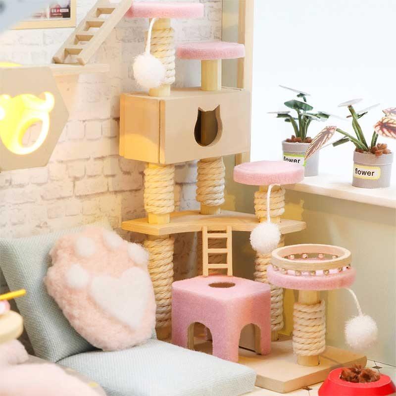 ドールハウス 手作り キット セット ミニチュア CAT CAFE GARDEN ドールハウス 手作り キット セット ミニチュア CAT CAFE GARDEN