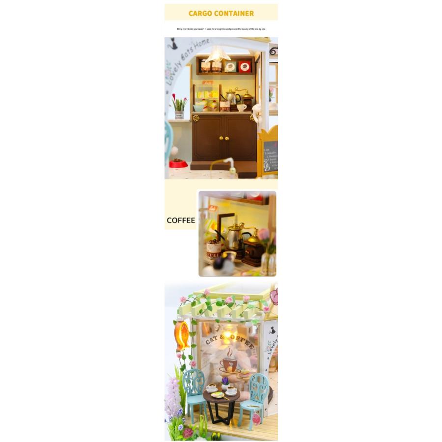 ドールハウス 手作り キット セット ミニチュア CAT CAFE GARDEN ドールハウス 手作り キット セット ミニチュア CAT CAFE GARDEN