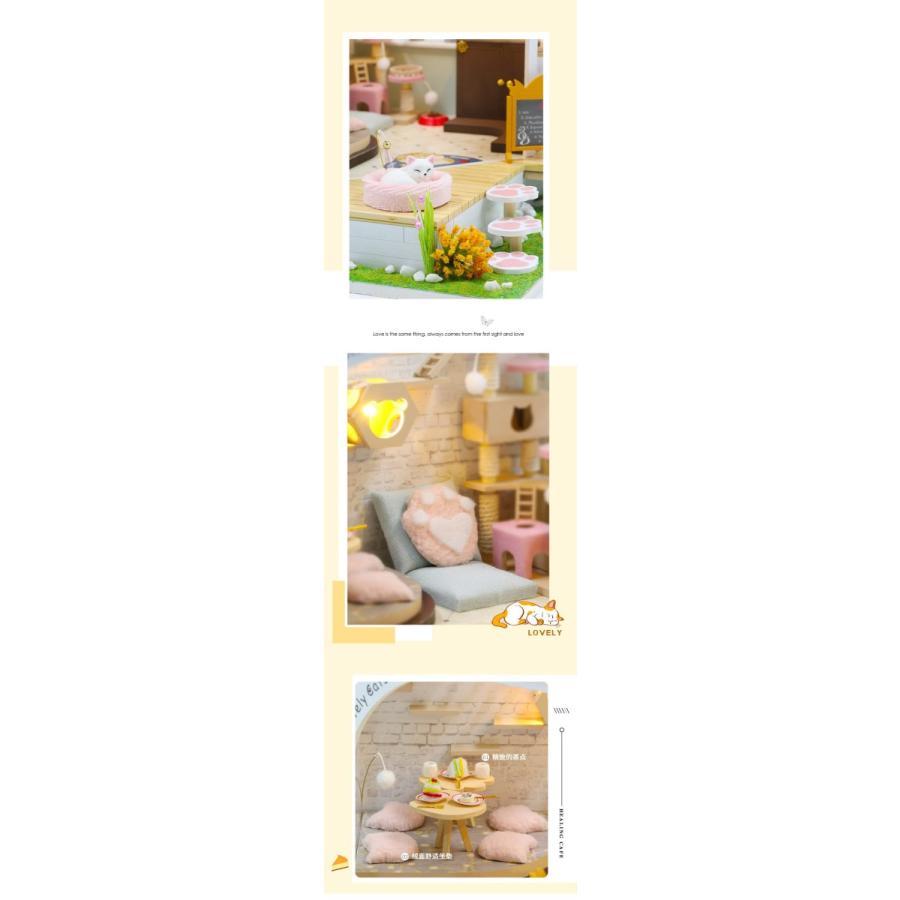 ドールハウス 手作り キット セット ミニチュア CAT CAFE GARDEN ドールハウス 手作り キット セット ミニチュア CAT CAFE GARDEN