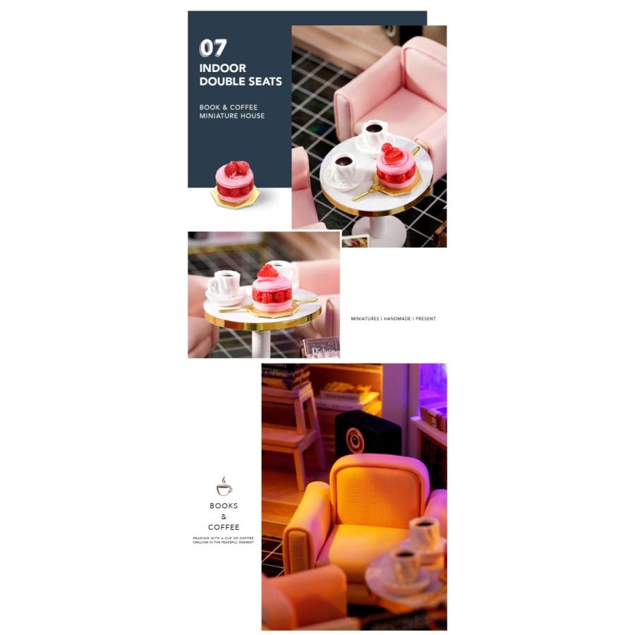 ドールハウス 手作り キット セット ミニチュア ブックカフェ BOOK CAFE ｔ-FREAK_3
