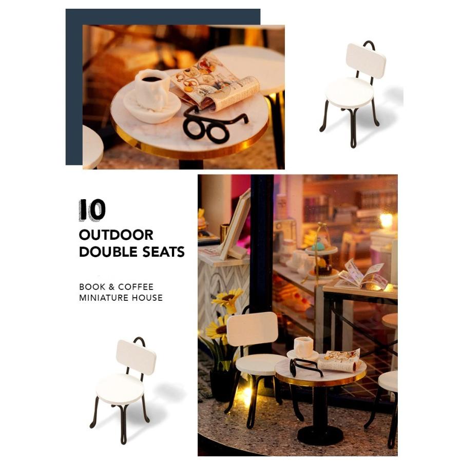 ドールハウス 手作り キット セット ミニチュア ブックカフェ BOOK CAFE ｔ-FREAK_9
