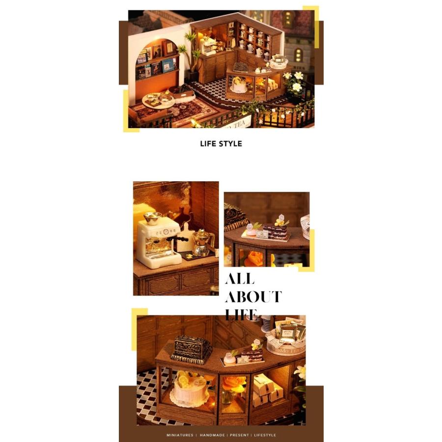 ドールハウス 手作り キット セット ミニチュア FOREST TEASHOP t