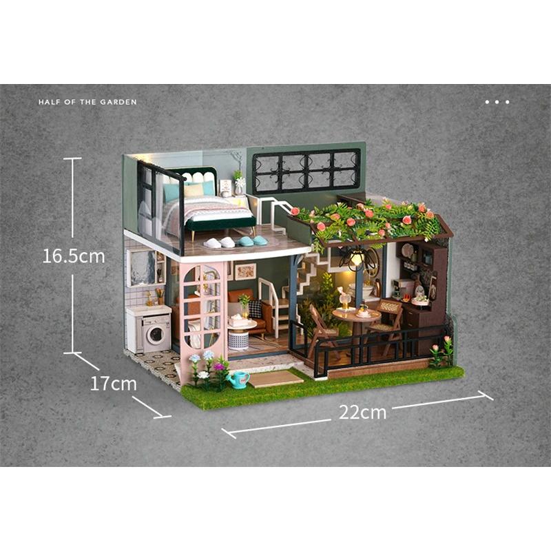 ドールハウス 手作りキットセットミニチュア HALF OF THE GARDEN ドールハウス 手作りキットセットミニチュア HALF OF THE GARDEN