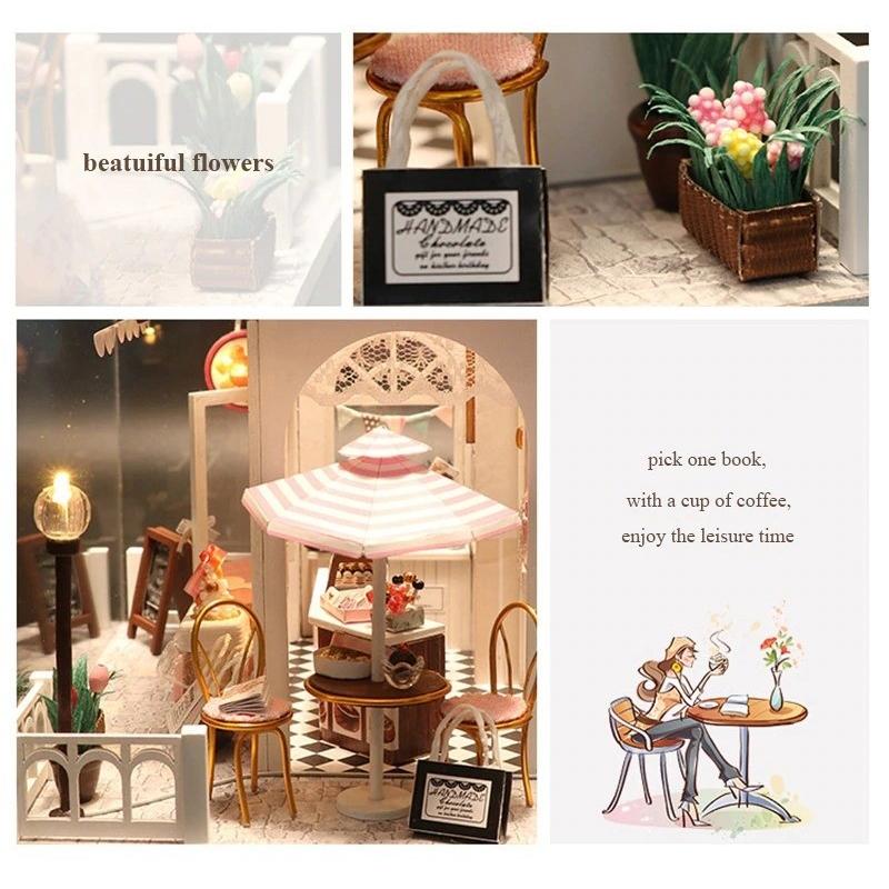 ミニチュア家具　ミニチュアショコラティエ家具セット ミニチュア家具 ミニチュアショコラティエ家具セット 1/10