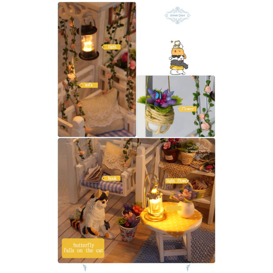 ドールハウス 手作り キット セット ミニチュア Kitchen Diary 子猫