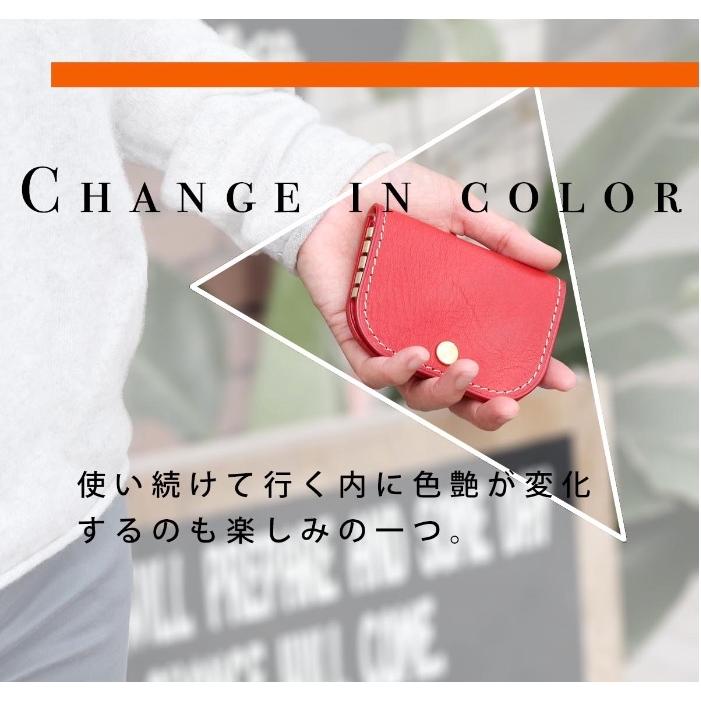 キーケース 二つ折り 本革 革 牛革 カード入れ付き 栃木レザー メンズ