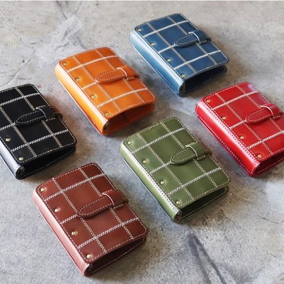 受注生産 システム手帳 ミニ6穴サイズ パッチワーク 本革 リング