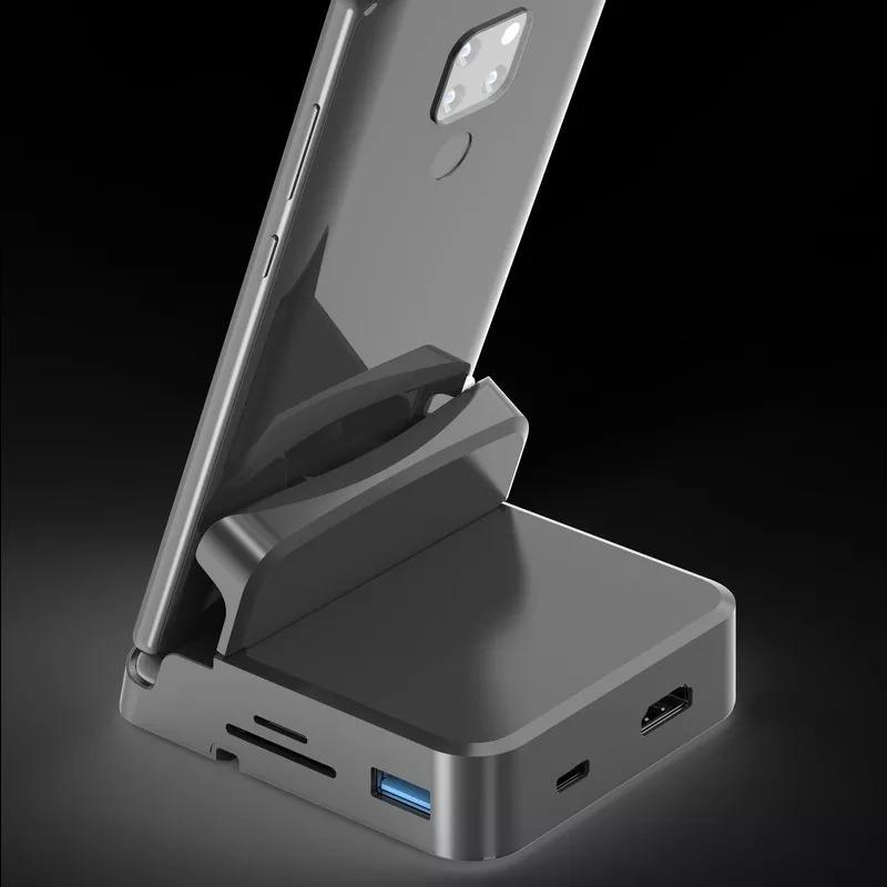 8 in 1タイプcハブドッキングステーション スマホホルダー dex