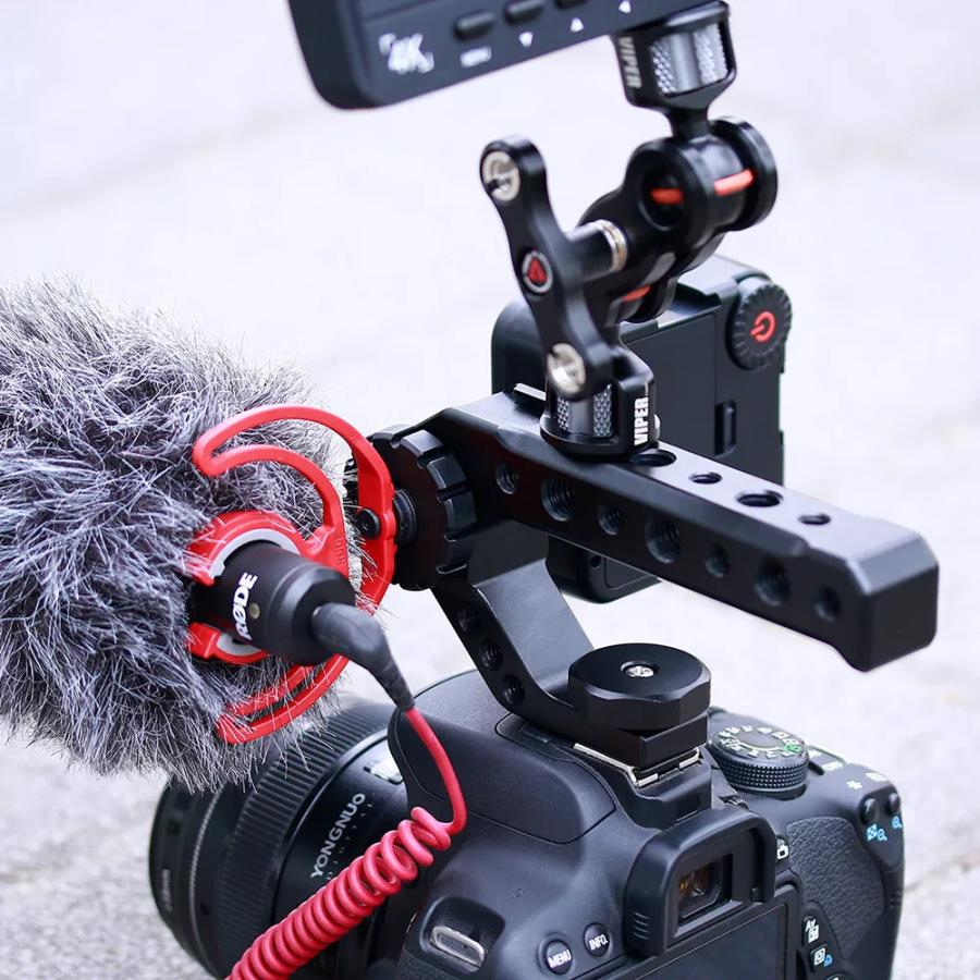 最新トップハンドル カメラ ハンドルキット ナットハンドル 撮影ハンドルグリップ 汎用 コールドシュー付き (R005) カメラ・ビデオカメラ・光学機器 用アクセサリー