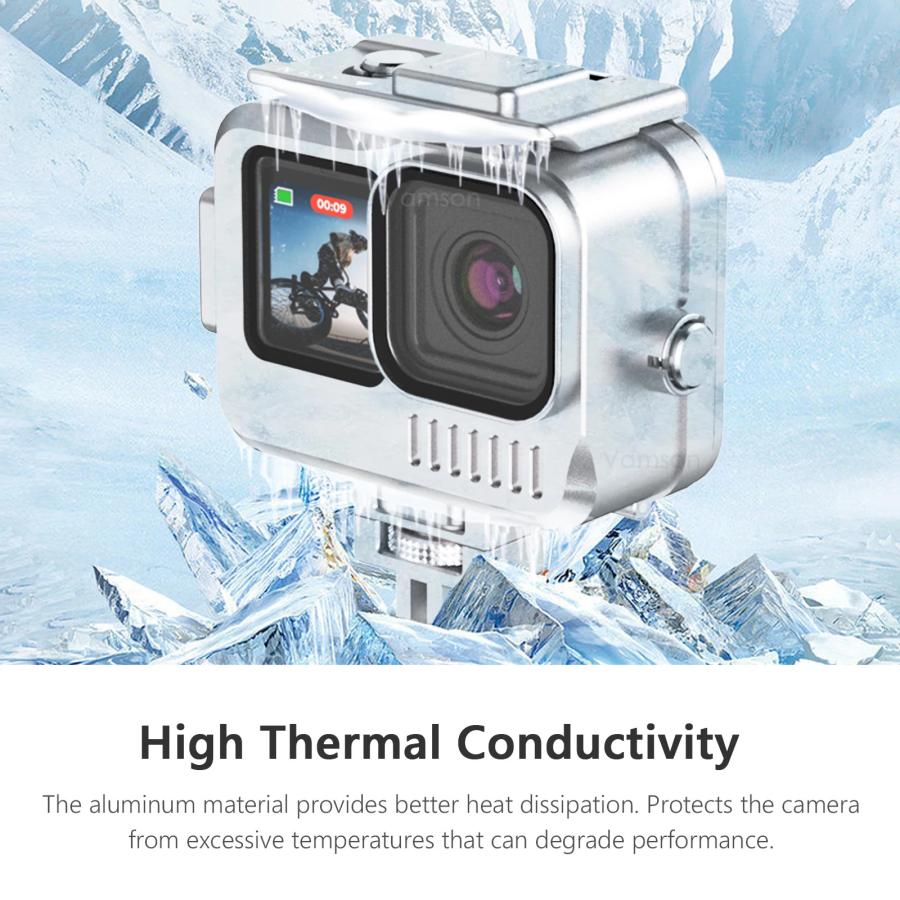 良いオンライン販売 -防水水中シェル アルミハウジング gopro Hero 12 11 10 9 カスタム アクセサリー