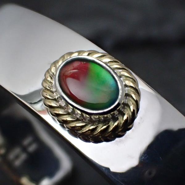 ブリッジ / Bridge 12mmプレーンバングル/6x8mm-A-アンモライト/K18