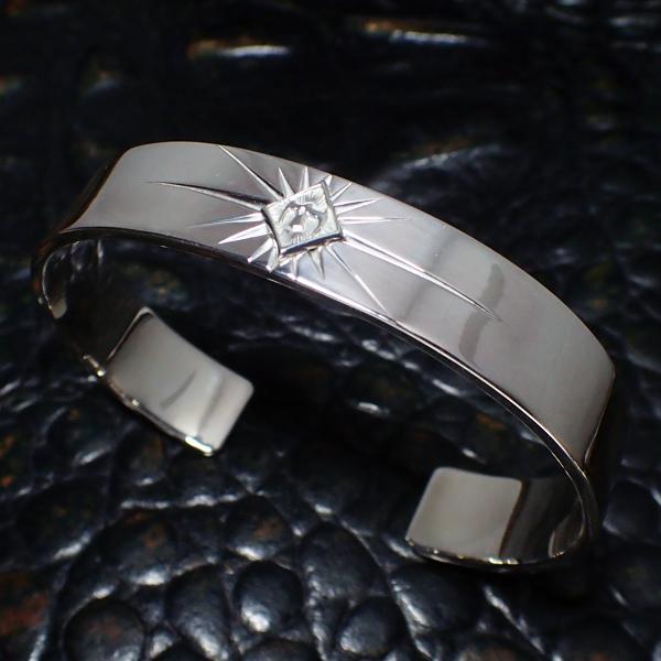 特注品 手彫り 唐草バングル 放射 12mm 鷲見太郎 TARO WASHIMI