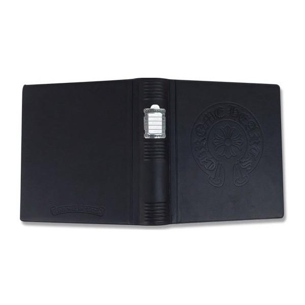 本日限定　CHROME HEARTS バインダー クロムハーツ A4 廃盤】CHROME HEARTS クロムハーツ レザー A4 バインダー 黒