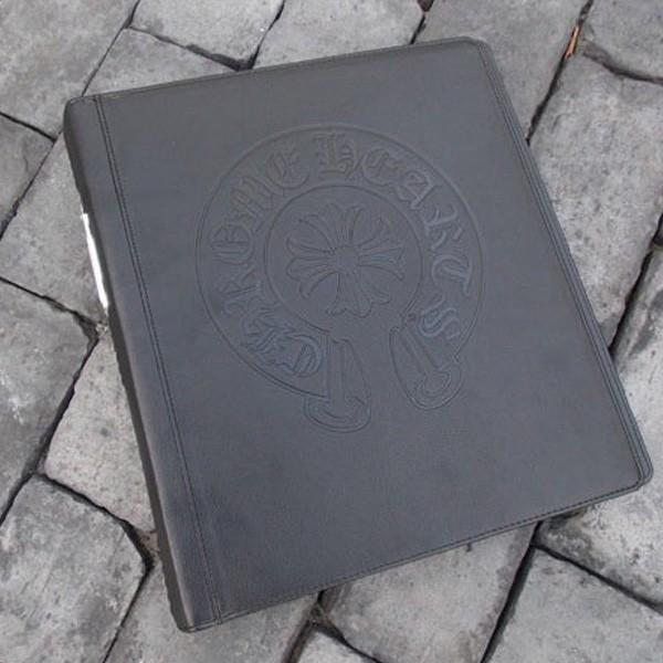 本日限定　CHROME HEARTS バインダー クロムハーツ A4 廃盤】CHROME HEARTS クロムハーツ レザー A4 バインダー 黒