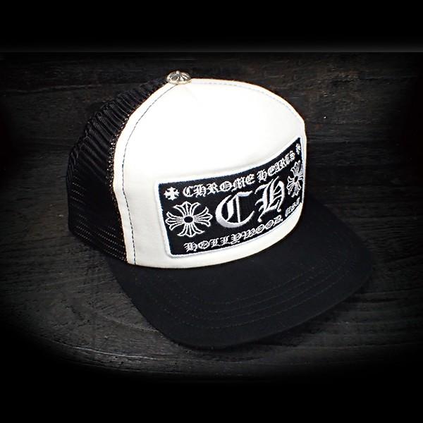 新品　CHトラッカーキャップ クロムブラック✖️ホワイト⑧ CHROME HEARTSクロムハーツCHトラッカー キャップblack/white