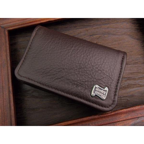 Stanley Guess（スタンリーゲス） レザー カードケース #4 ブラウン