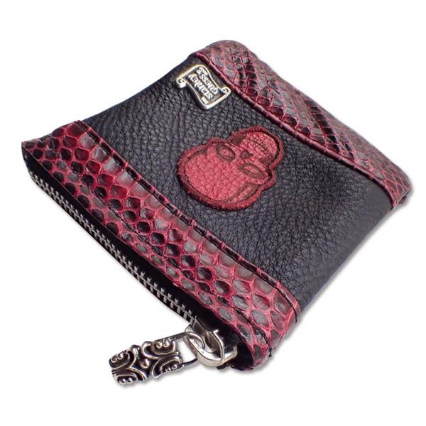 スタンリーゲス レザー コイン パスw/ 3 w/ スカル パッチ wフィリグリー プル SGLR129BRFreaks