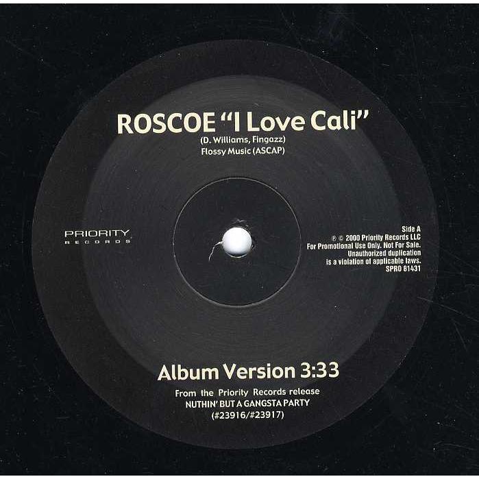未使用 Roscoe - I Love Cali / レコード レコード】ROSCOE - I LOVE CALI 12