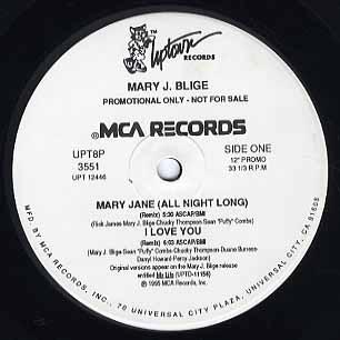 レコード】MARY J BLIGE - Mary Jane (All Night Long) / I Love