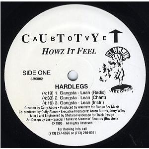 【レコード】CUTTY ABOVE - GANGST-LEAN / Howz It Feel 12\" US 1993年リリース"