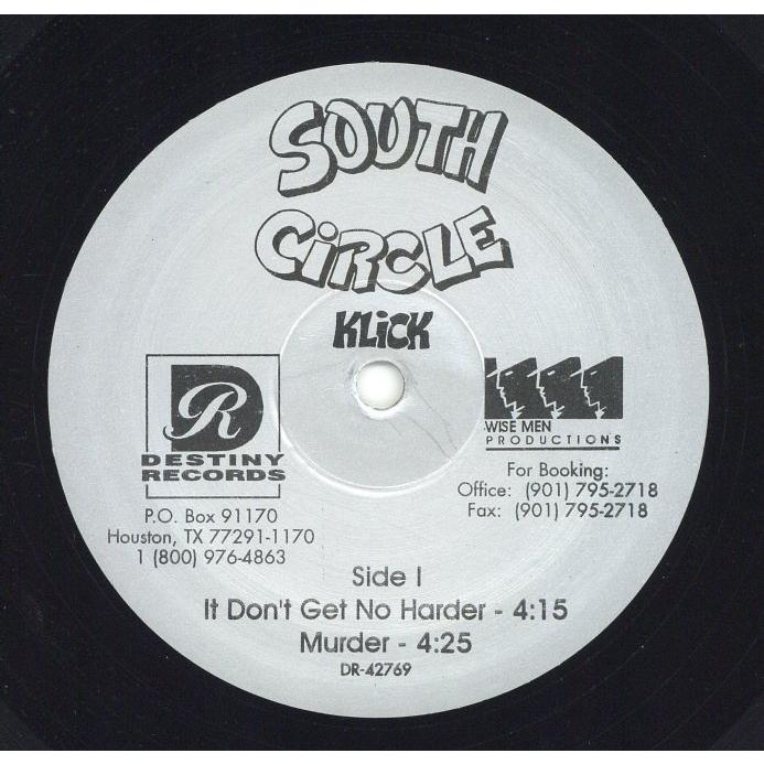 洋楽 South Circle Klick レコード】SOUTH CIRCLE KLICK - It Don't Get No Harder / Back In