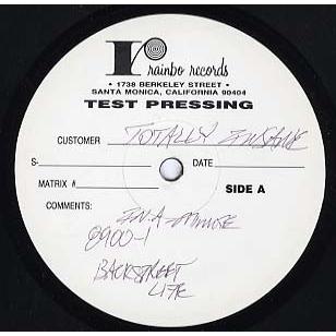 TOTALLY INSANE - BACKSTREET LIFE-TEST PROMO LP US 1995年リリース