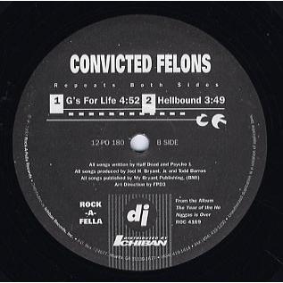 Convicted Felons G S For Life Hellbound 12 Us 1993年リリース