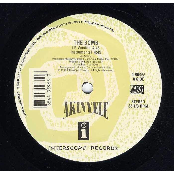 レコード】AKINYELE - THE BOMB / OUTTA STATE 12