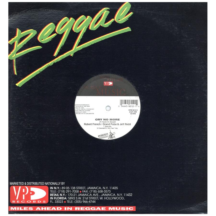 レコード】Robert French, Grand Puba & Jeff Redd - Cry No More