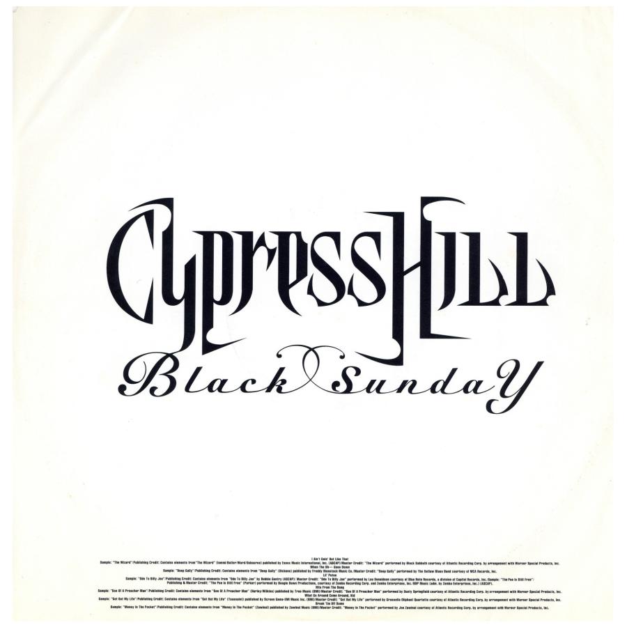 レコード】CYPRESS HILL - BLACK SUNDAY 2xLP US 1993年リリース