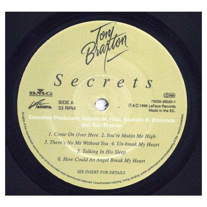 レコード】TONI BRAXTON - SECRETS LP EU 1996年リリース : 144603 