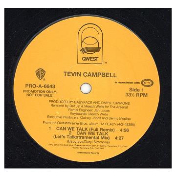 レコード】TEVIN CAMPBELL - CAN WE TALK (REMIX) 12