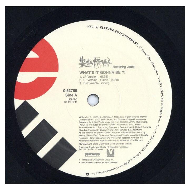 レコード】BUSTA RHYMES feat Janet - WHAT'S IT GONNA BE / Tear Da