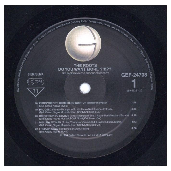 【レコード】THE ROOTS - DO YOU WANT MORE?!!!??! 2xLP EU 1994年リリース_3