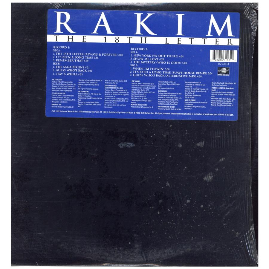 レコード】RAKIM - THE 18TH LETTER 2xLP US 1997年リリース