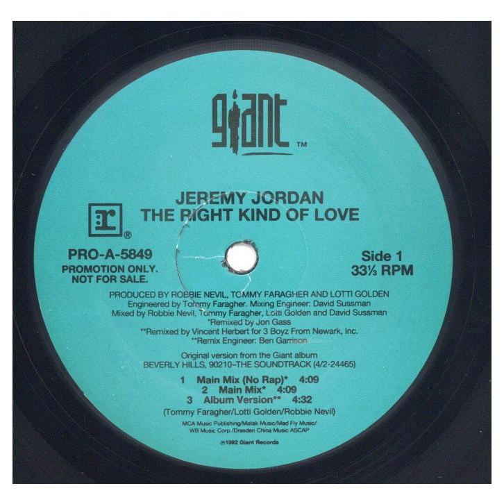 レコード】JEREMY JORDAN - THE RIGHT KIND OF LOVE (RE) 12