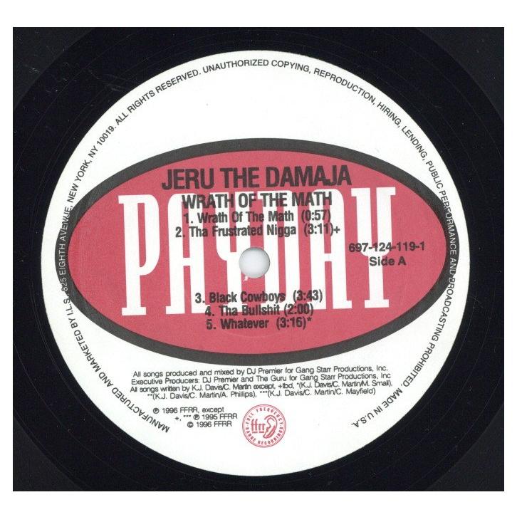 レコード】JERU THE DAMAJA - WRATH OF MATH 2xLP US 1996年リリース