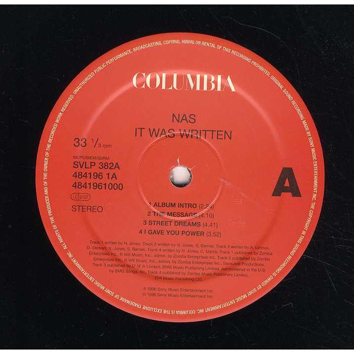 レコード】NAS - IT WAS WRITTEN (RI) 2xLP UK 2005年リリース