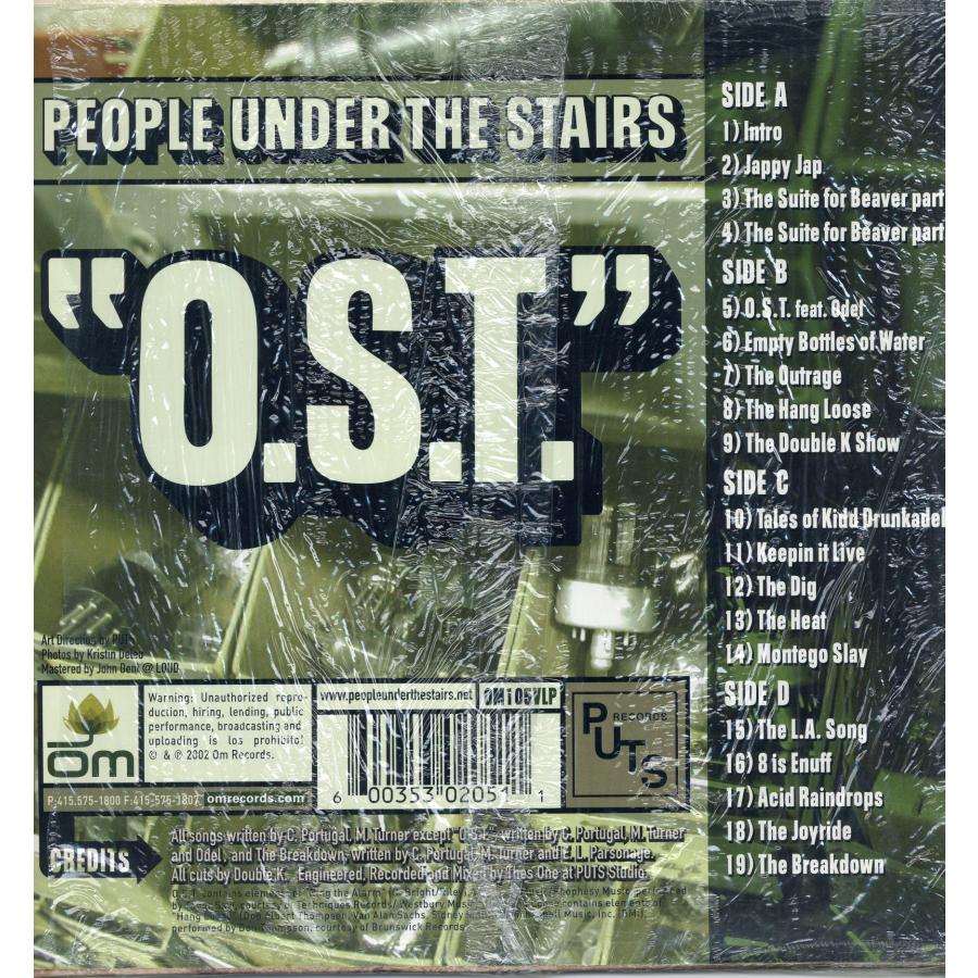 People Under the Stairs O.S.T. レコード レコード】PEOPLE UNDER THE STAIRS - O.S.T. 2xLP US 2002年リリース